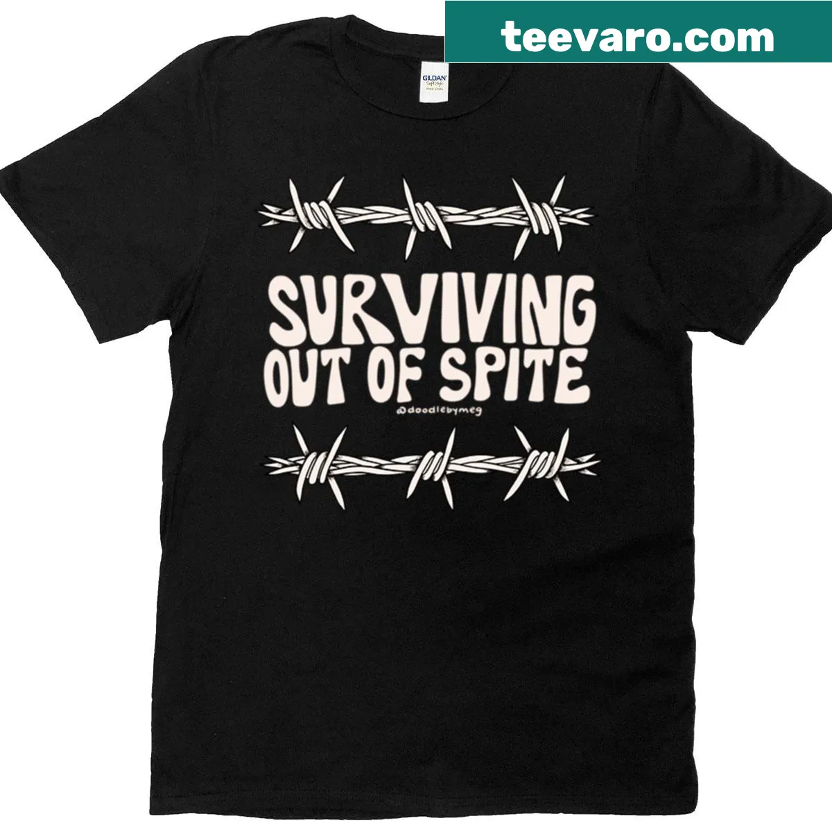 Edgy oversized t-shirt with a humorous message about defiance — on a men's t-shirt