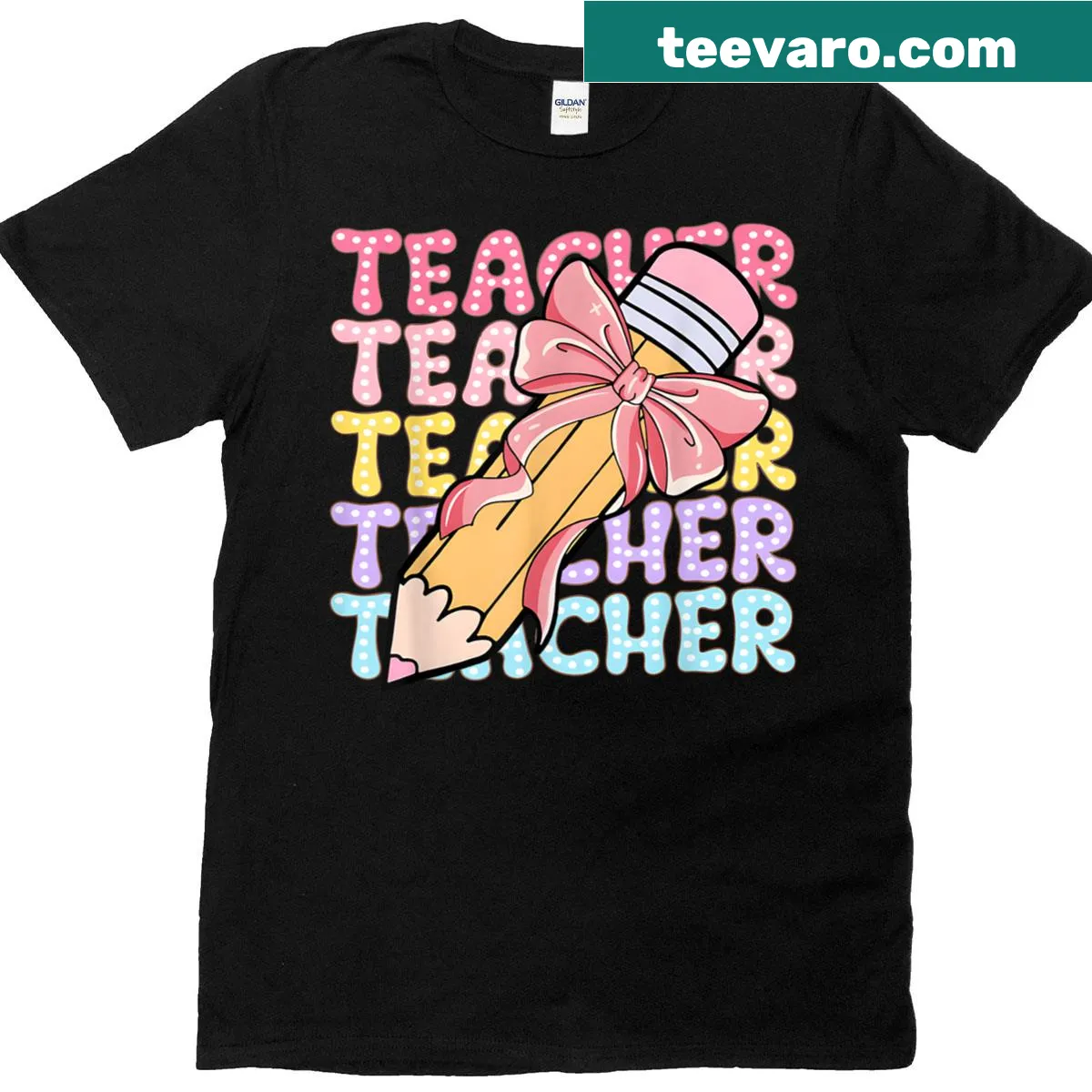 T-shirt for teachers featuring a pencil graphic for back to school — on a men's t-shirt