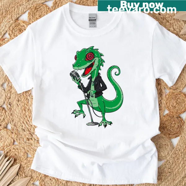 Vintage-style Lizard King T-shirt with distressed design