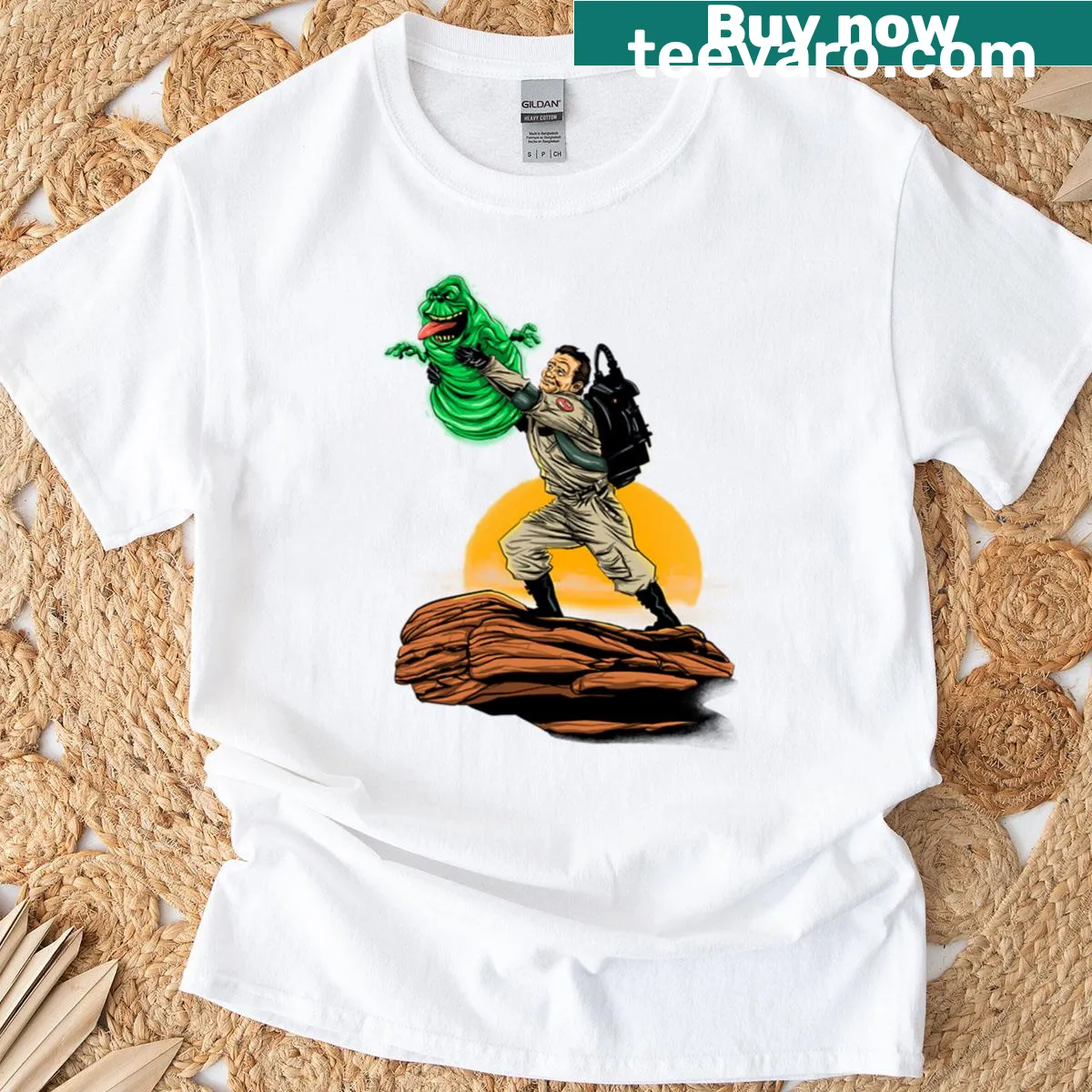 Whimsical illustration of the Onionhead King character — on a men's t-shirt
