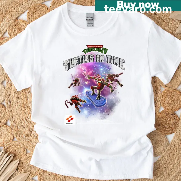 Turtles In Time T-shirt featuring nostalgic gaming illustration
