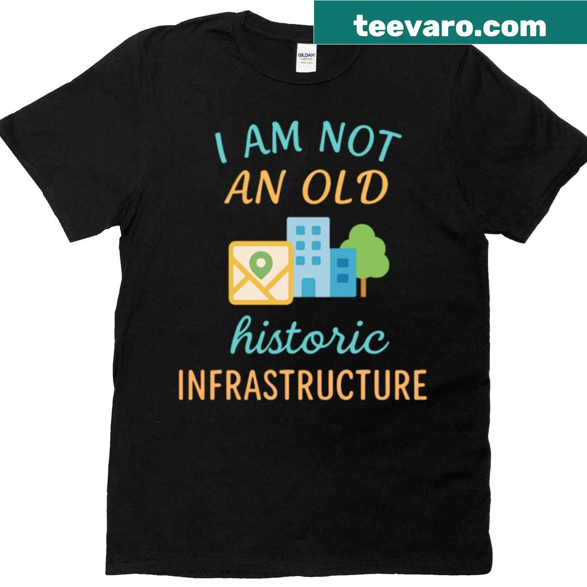Funny urban planner birthday gift t-shirt with humorous city planning graphics — on a men's t-shirt