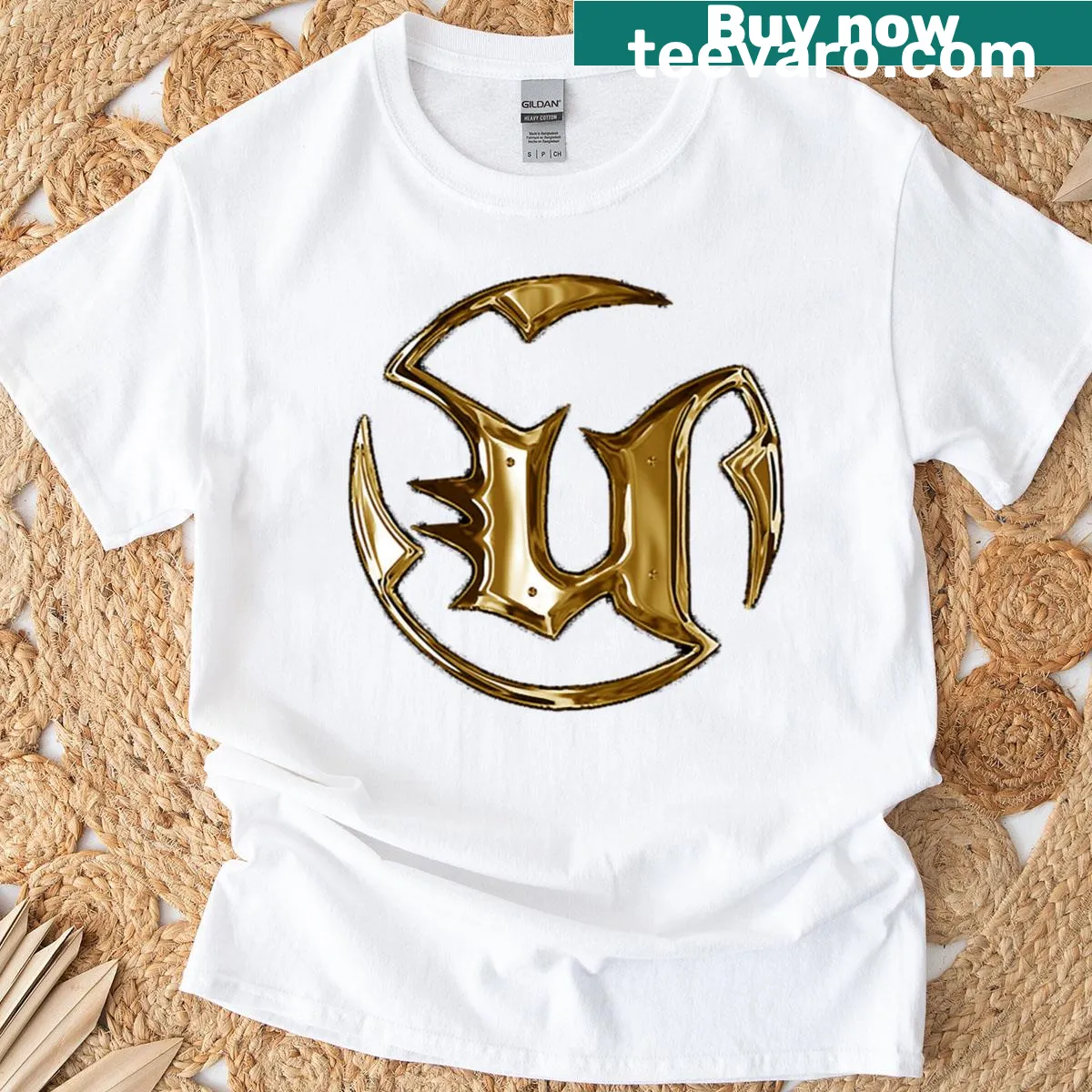 Unreal Tournament Gold T-shirt with the classic logo design. — on a men's t-shirt