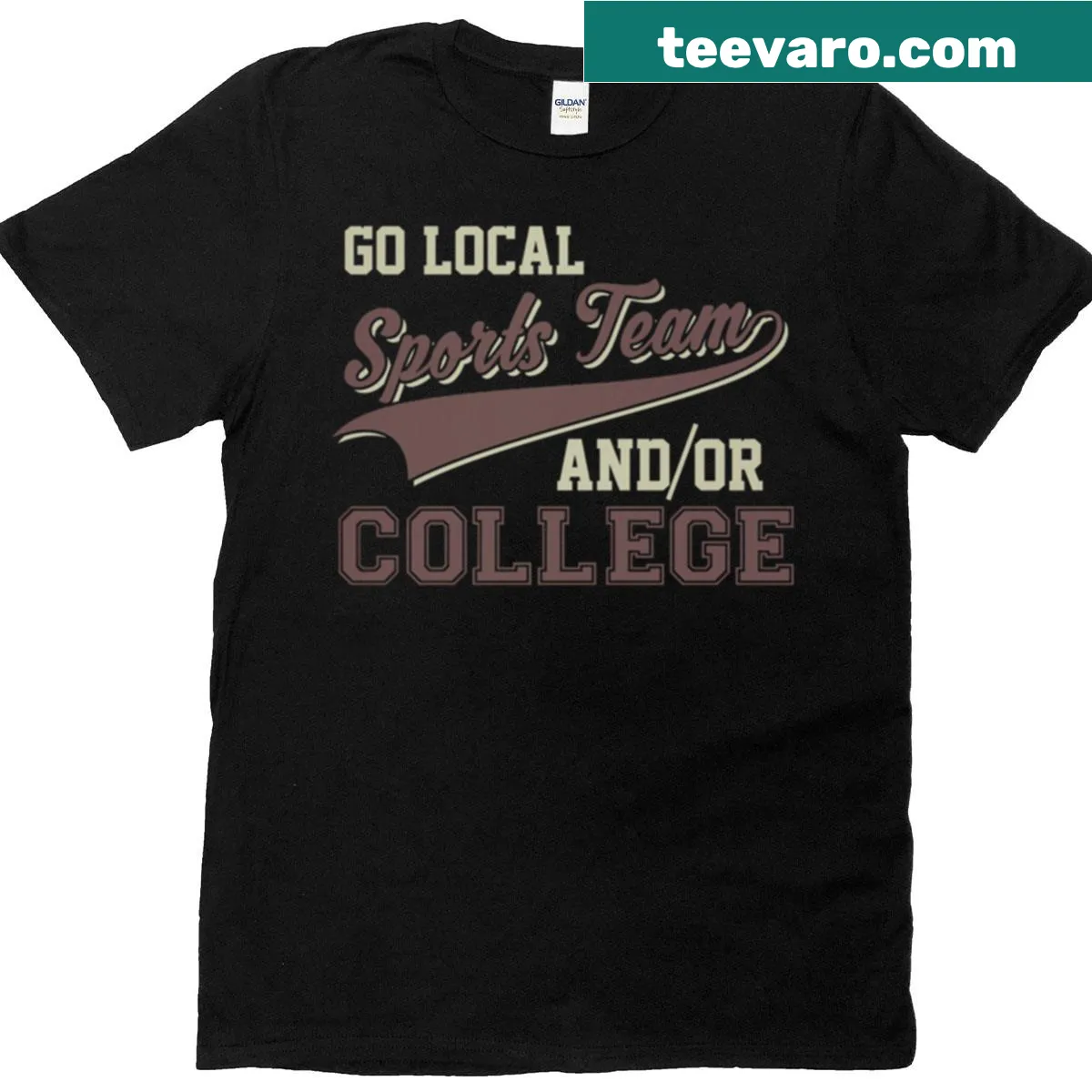 Vintage humorous sports team t-shirt with local pride theme — on a men's t-shirt