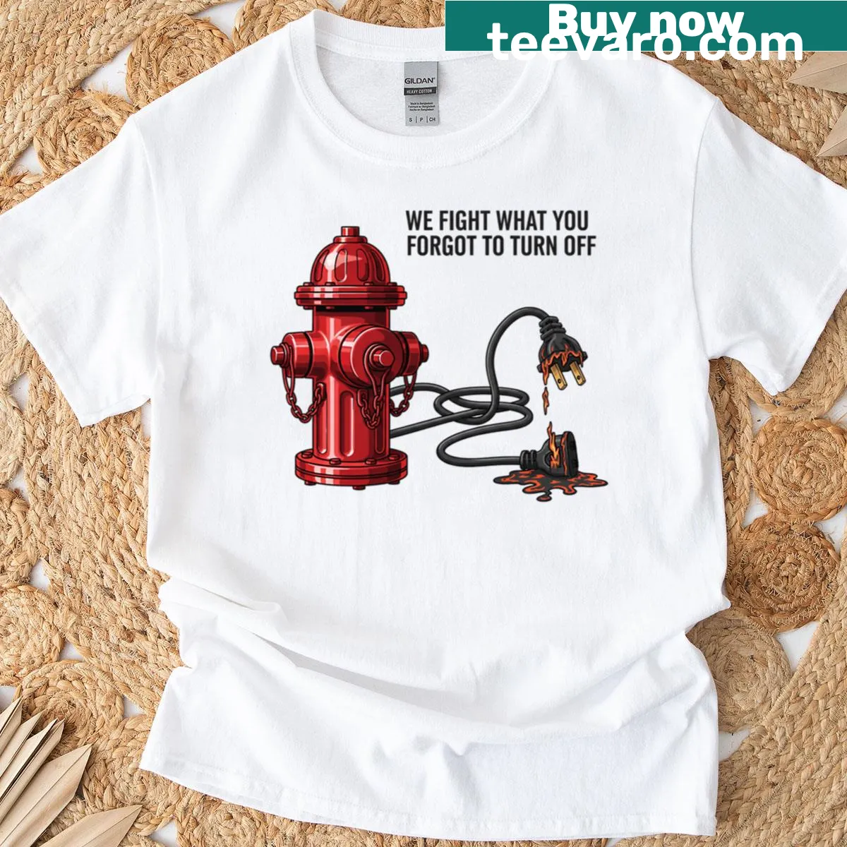 Funny text graphic T-shirt about fighting forgotten devices — on a men's t-shirt