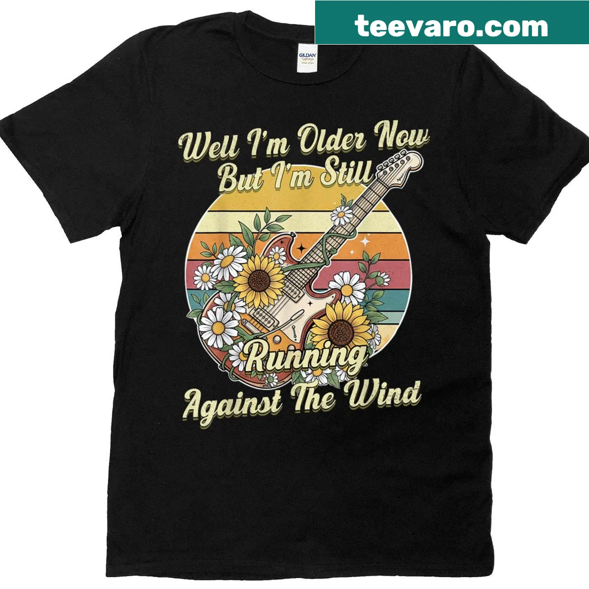 Inspirational running t-shirt with a motivational quote about age — on a men's t-shirt