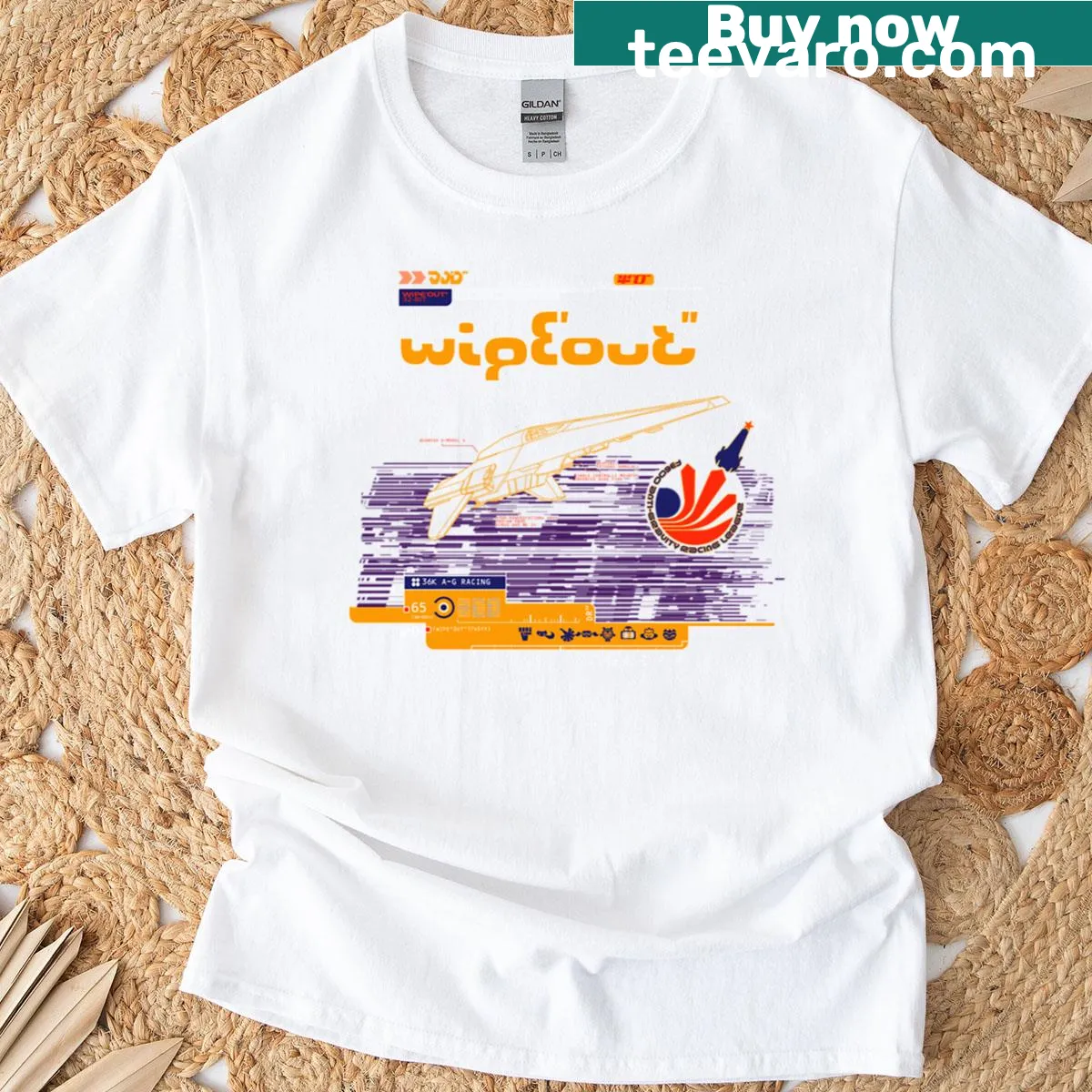 Funny wipeout-themed t-shirt with bold typography — on a men's t-shirt