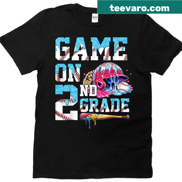 Playful baseball and ice cream graphic T-shirt for kids