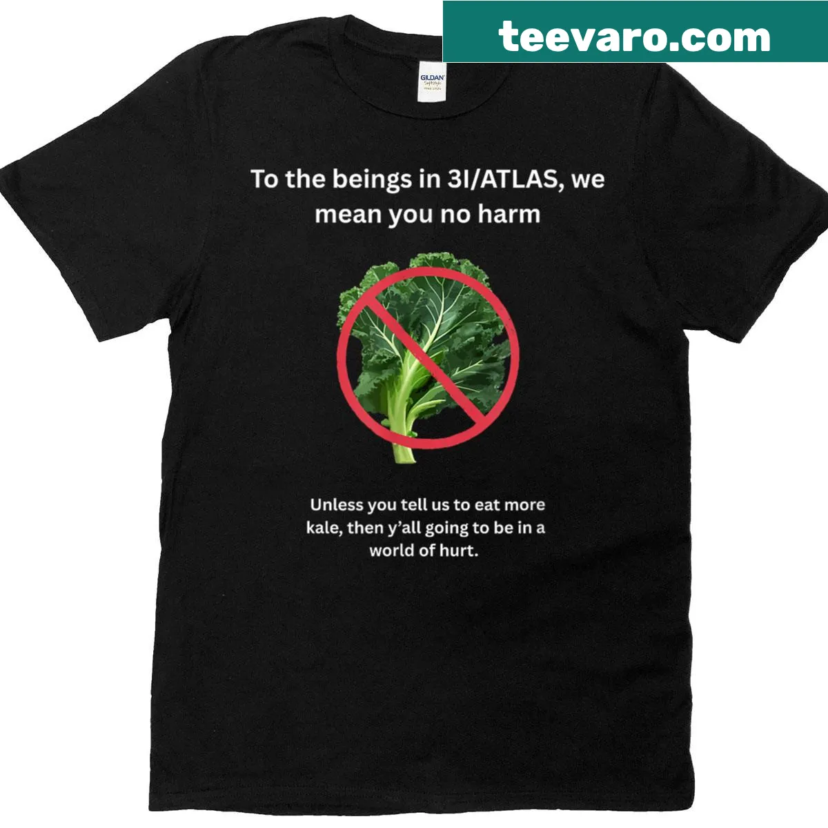 Inspirational T-shirt with 'We Are Not Alone' graphic for space enthusiasts — on a men's t-shirt