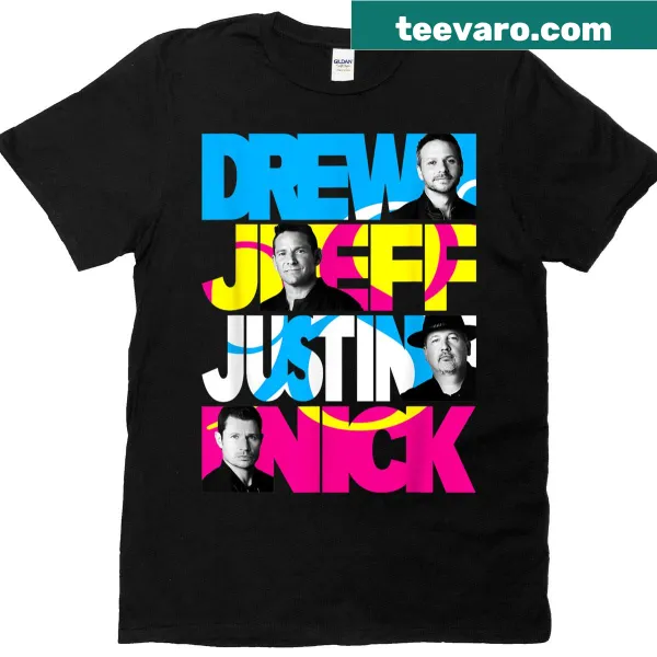 T-shirt featuring names of 98 Degrees band members
