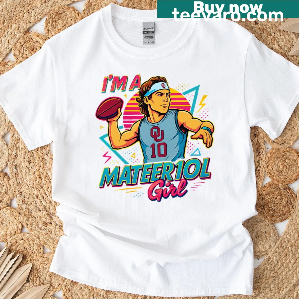 T-shirt inspired by the 'Material Girl' theme — on a men's t-shirt