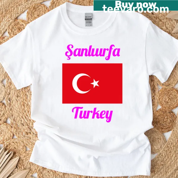 Stylish print T-shirt featuring illustrations of Anlurfa, Turkey