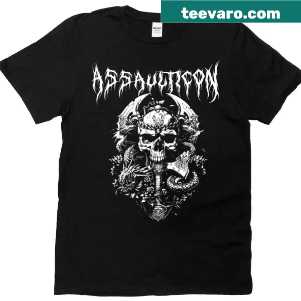 T-shirt featuring Assaulticon metal band logo design