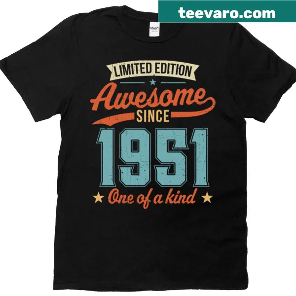 T-shirt with 'Awesome Since 1951' in bold typography