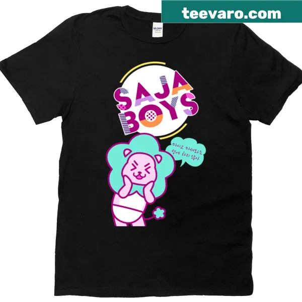 Kpop themed t-shirt with cute demon hunters and soda pop