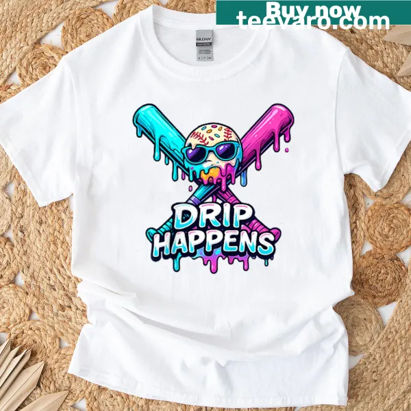 Youth baseball t-shirt featuring ice cream and baseball design