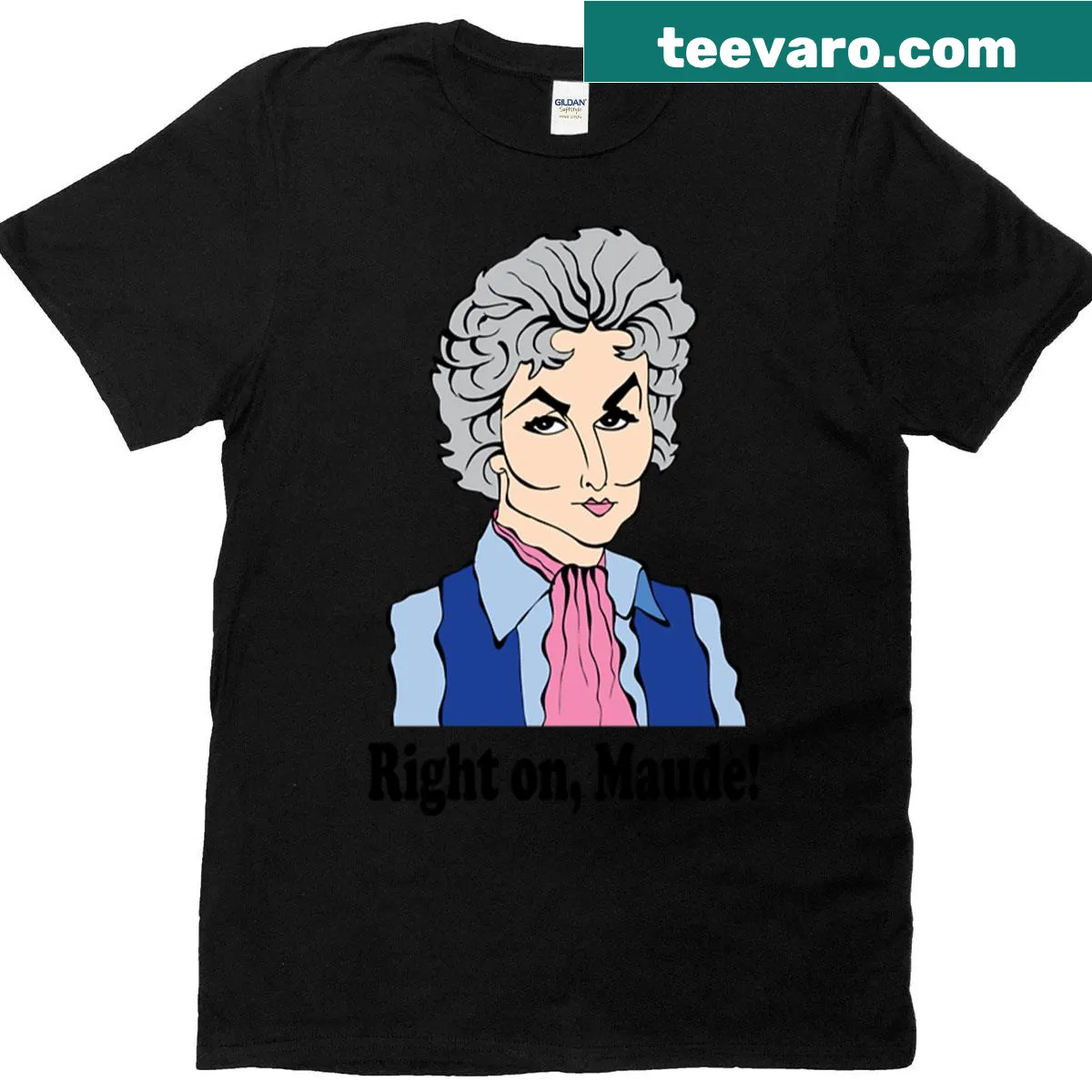Fan art T-shirt featuring Bea Arthur as Maude. — on a men's t-shirt