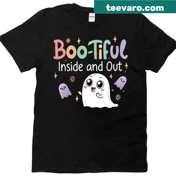 Halloween themed t-shirt with the phrase Boo Tiful Inside And Out