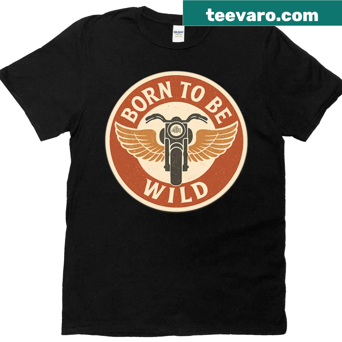 Vintage winged motorcycle graphic on a t-shirt — on a men's t-shirt