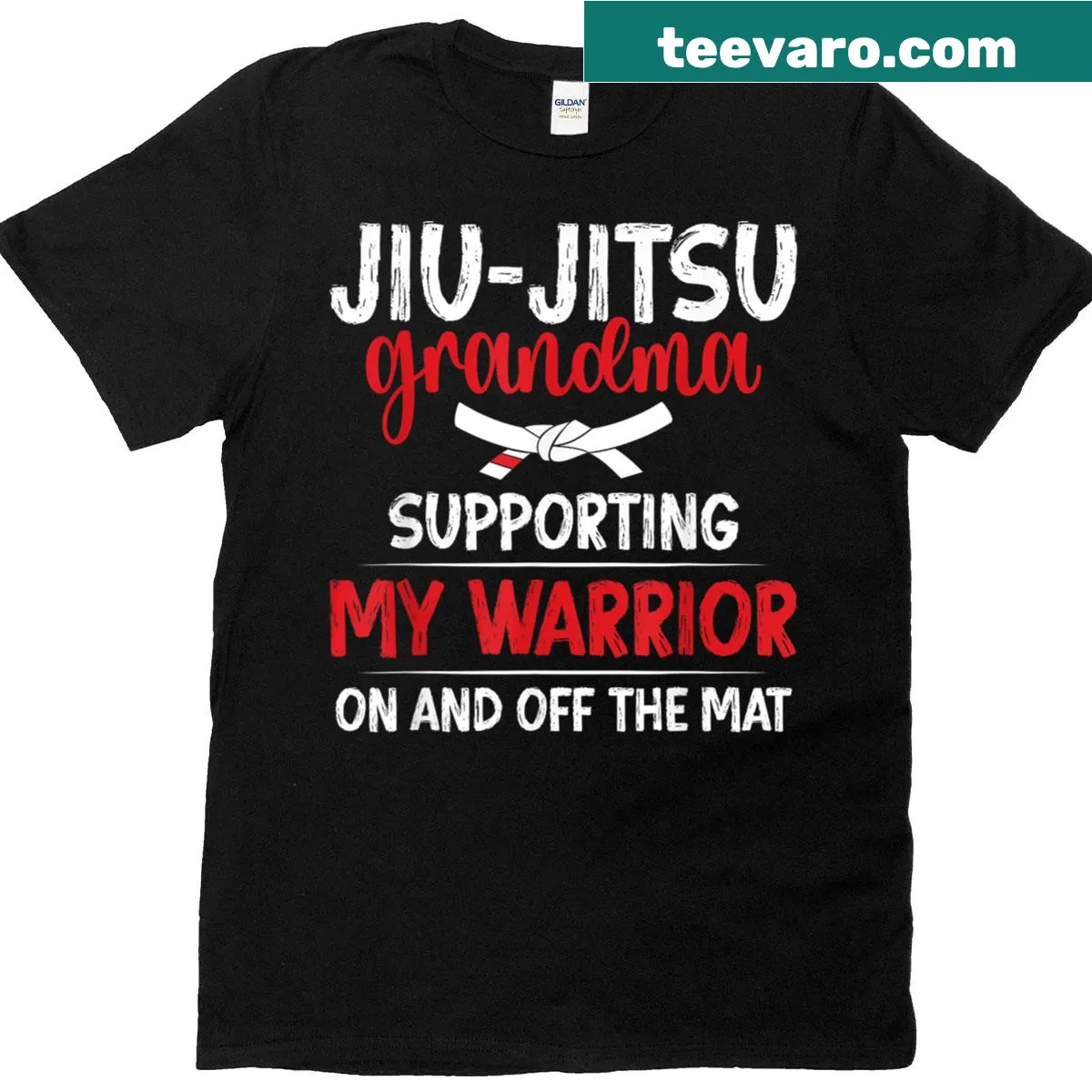 Proud Brazilian Jiu-jitsu Grandma t-shirt with bold typography — on a men's t-shirt