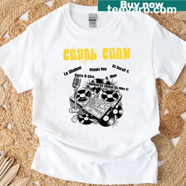 Oversized T-shirt honoring the Crash Crew hip-hop group