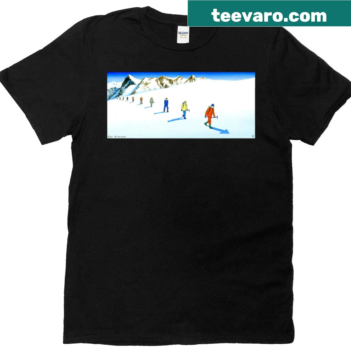 T-shirt featuring the phrase 'Direction Snowboarding' in dynamic text — on a men's t-shirt