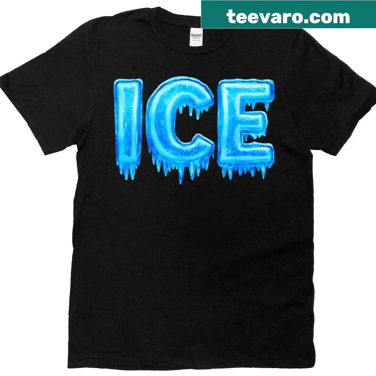 Graphic tee featuring ice and fire design for couple's Halloween costumes — on a men's t-shirt