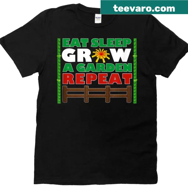 Typography declaring eat, sleep, grow a garden, perfect for gardeners.