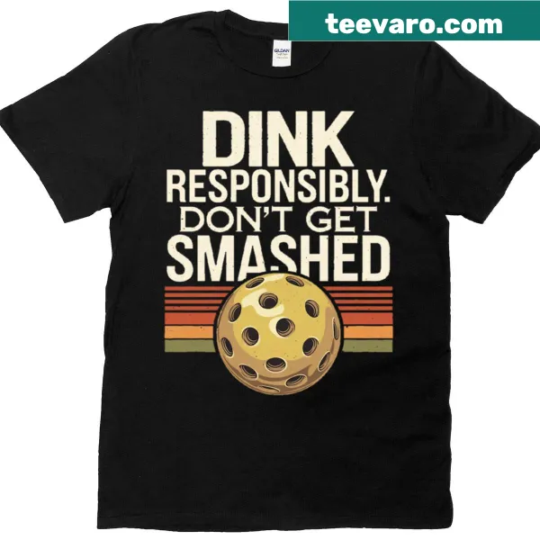 Vintage-style pickleball t-shirt with a playful design.