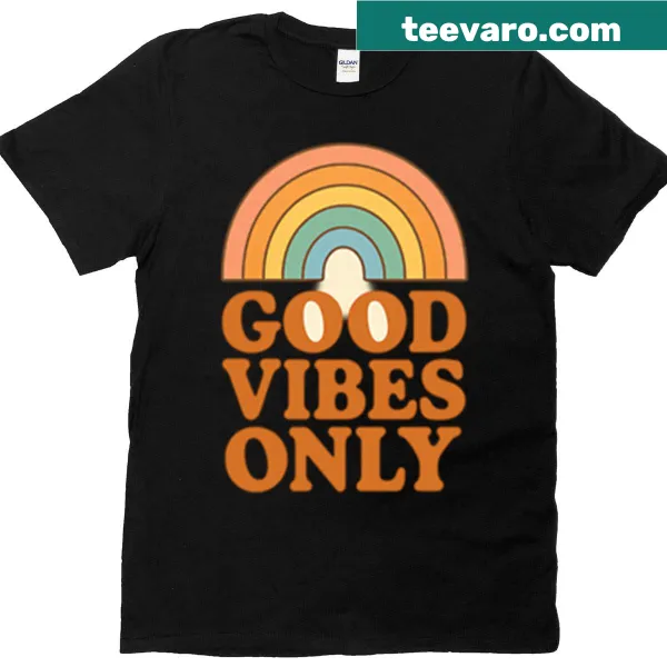 Retro sun waves design with the text Good Vibes Only