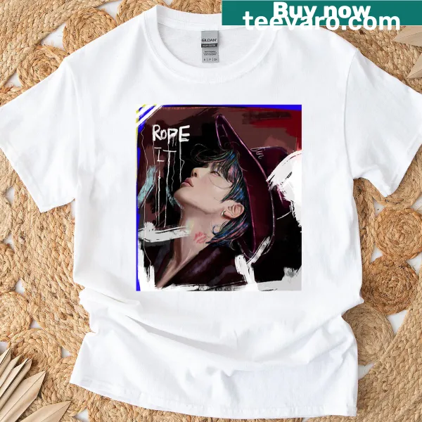 Cartoon-style t-shirt with whimsical 'Jinrope It' text