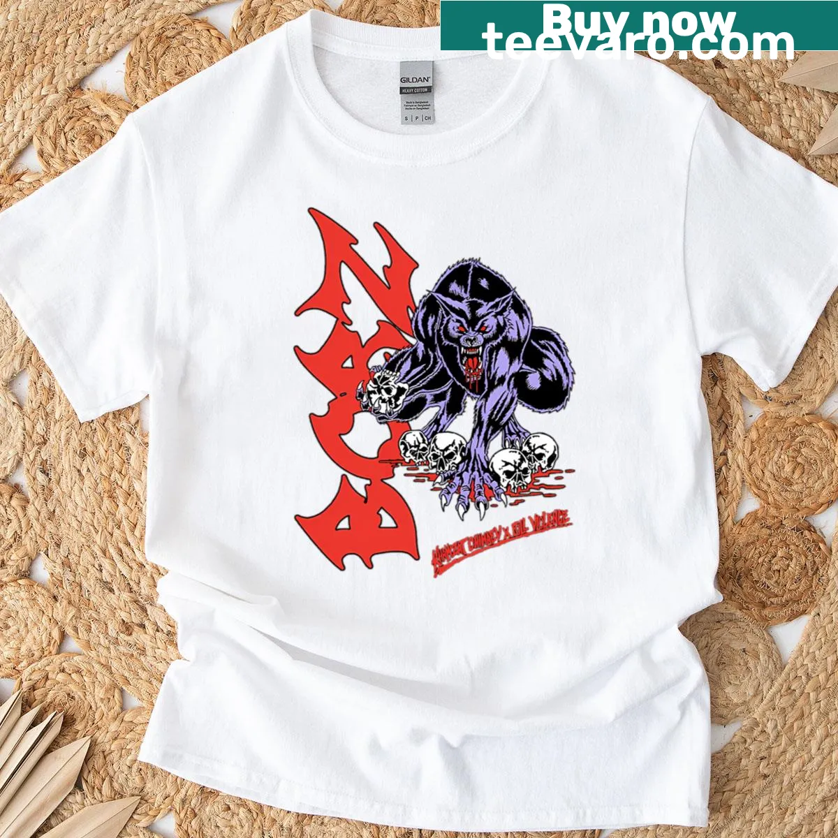 Deathpack graphic T-shirt celebrating Khamzat Chimaev — on a men's t-shirt