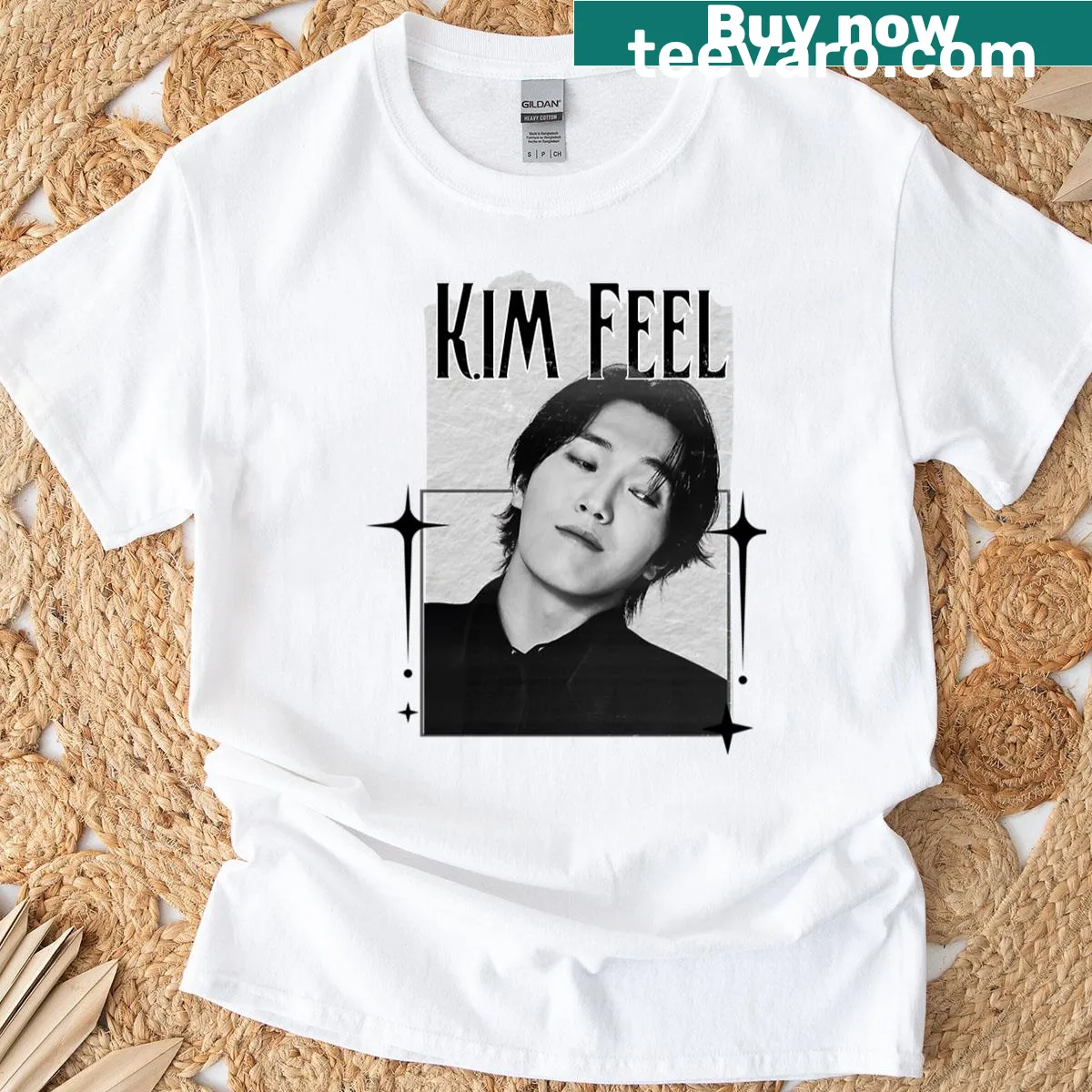 Y2K vintage collage featuring Korean artist Kim Feel — on a men's t-shirt