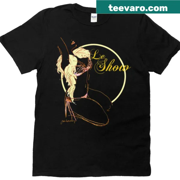 Playful design celebrating iconic theater poses on a t-shirt