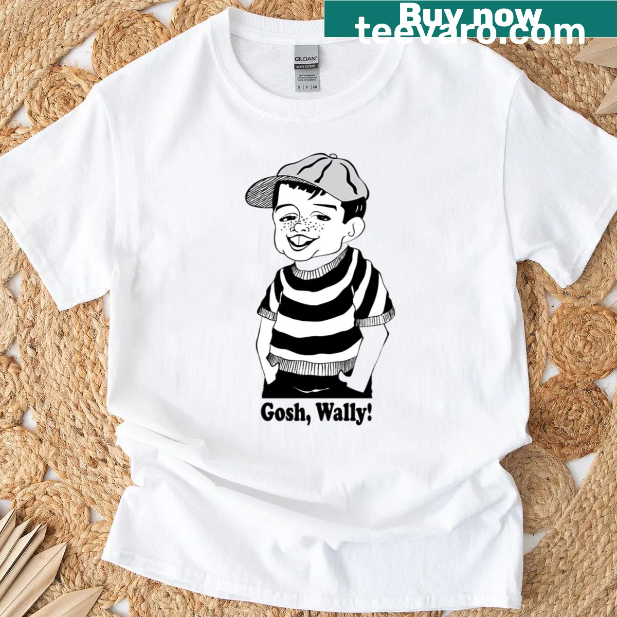 Fan art T-shirt featuring Leave It To Beaver elements — on a men's t-shirt