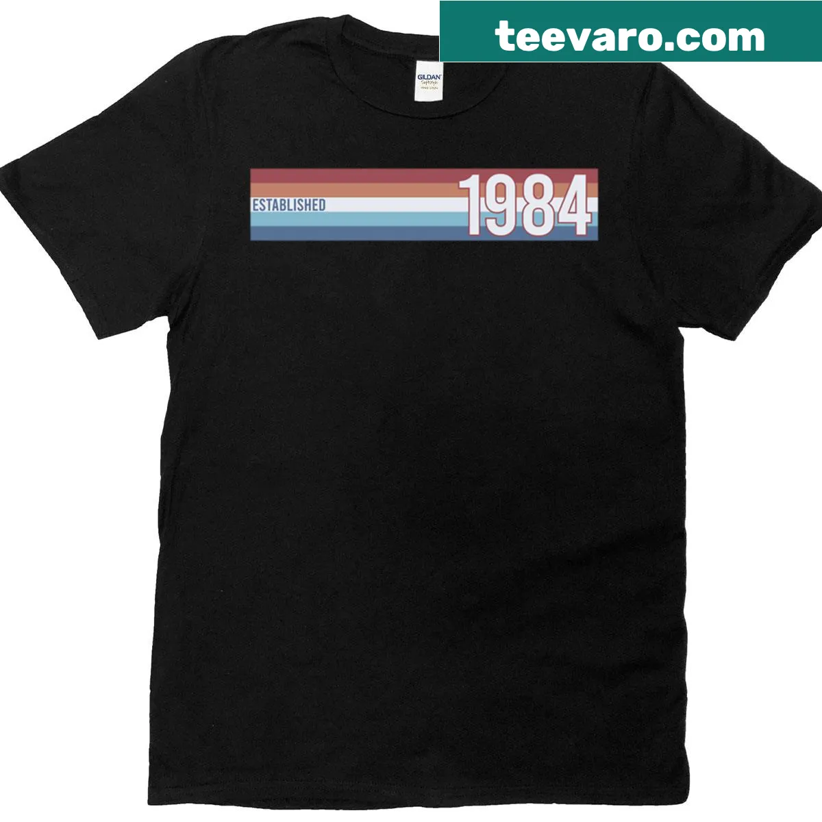 Vintage 41st birthday T-shirt established 1984 with retro graphics. — on a men's t-shirt