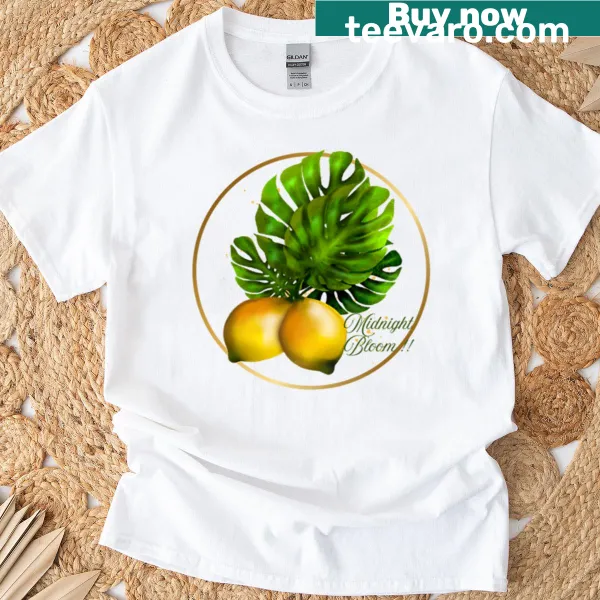 Seamless dark botanical floral pattern on a t-shirt