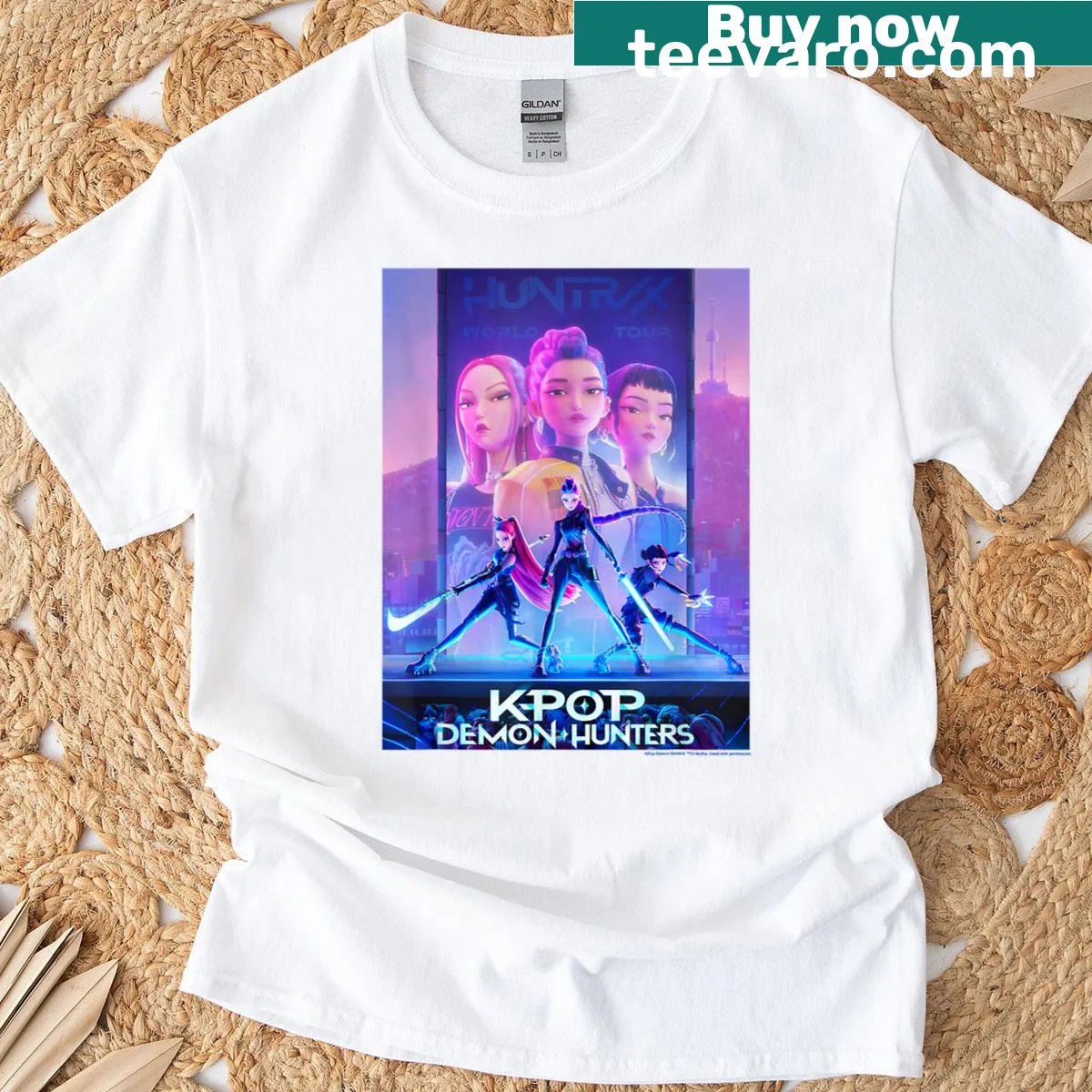 T-shirt featuring a design inspired by classic movie posters — on a men's t-shirt