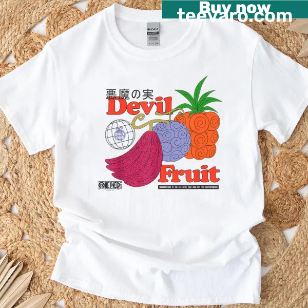 Vintage-style One Piece Devil Fruit graphic T-shirt