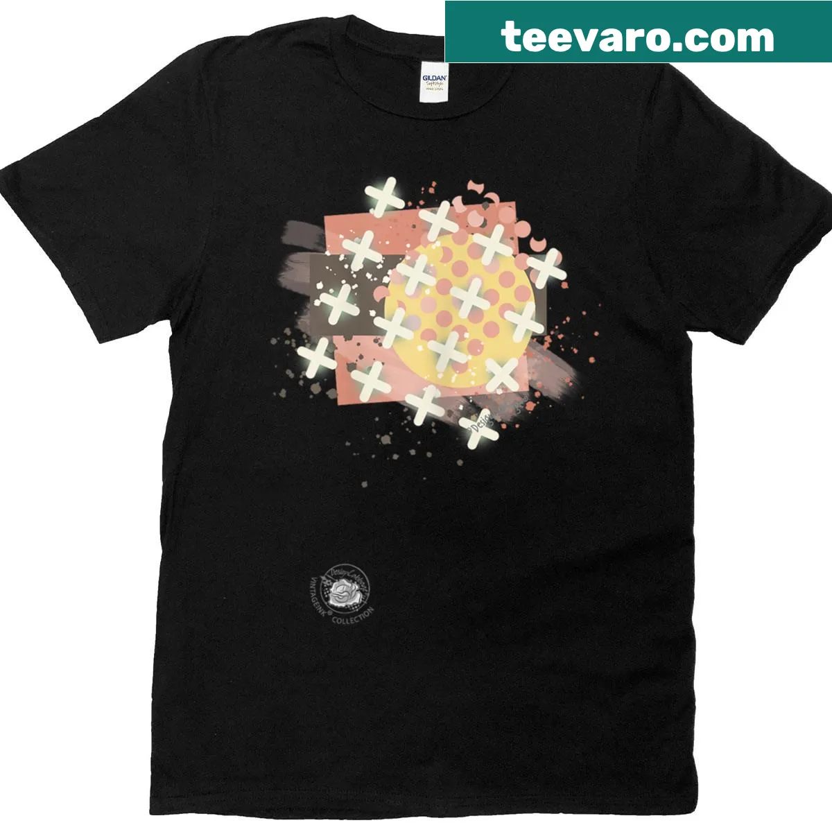 Watercolor abstract floral design on a T-shirt. — on a men's t-shirt