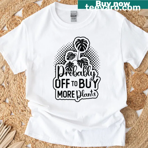 Oversized t-shirt with a houseplant-themed graphic