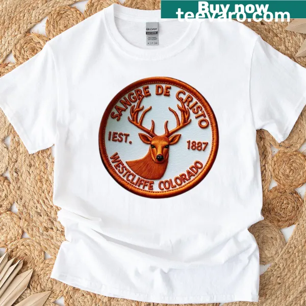 Vintage travel logo design from Westcliffe, Colorado on t-shirt