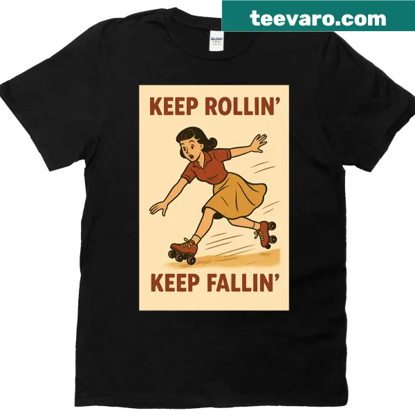 Vintage roller skating queen t-shirt design