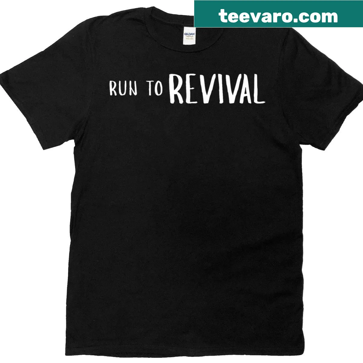 Inspirational t-shirt with a graphic encouraging revival and positivity — on a men's t-shirt