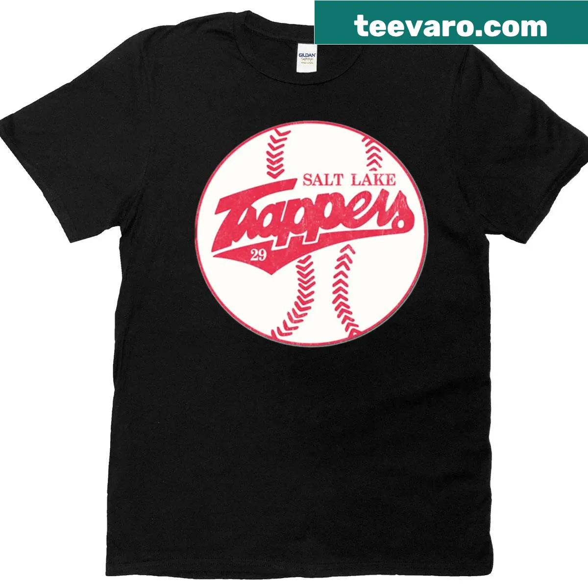 Vintage basketball tee featuring the Salt Lake Trappers logo — on a men's t-shirt
