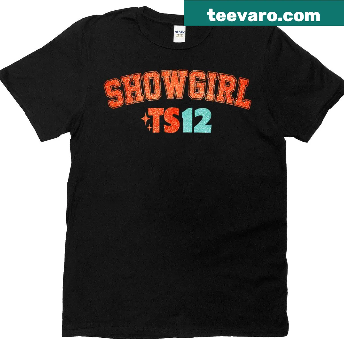 T-shirt with design inspired by Showgirl TS12 tour — on a men's t-shirt