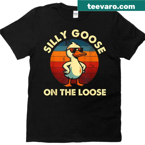 Funny typography Silly Goose men's graphic t-shirt