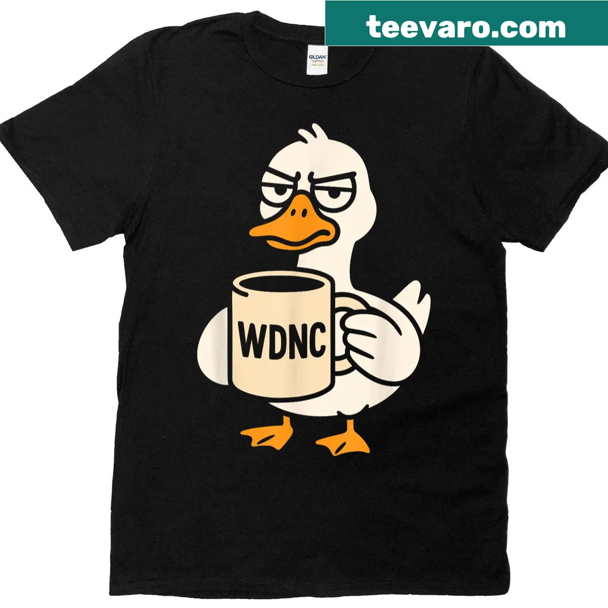 Funny typography t-shirt for the 'We Do Not Care' club — on a men's t-shirt