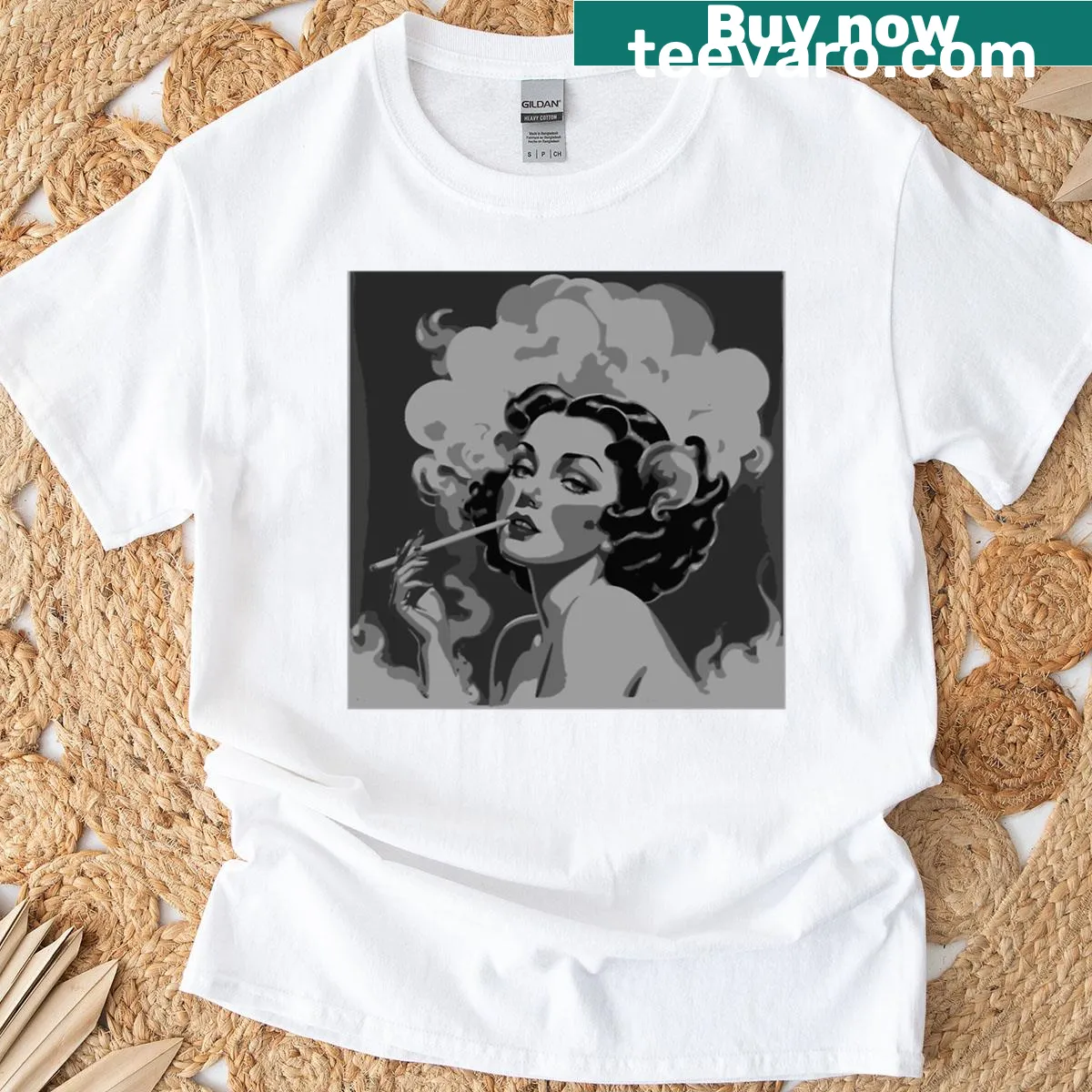 Vintage glamour silhouette illustration T-shirt, elegant and artistic design. — on a men's t-shirt