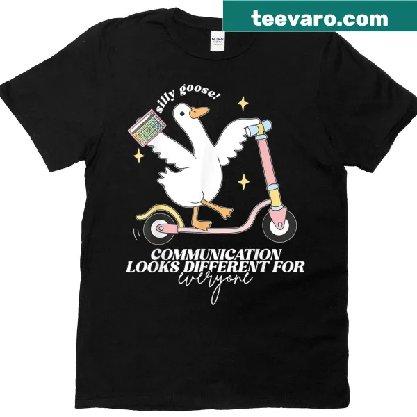 Funny T-shirt for speech therapists with 'Silly Goose' text